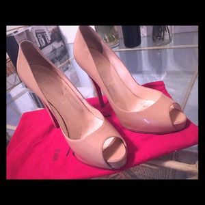 Christian Louboutin peep toe heels